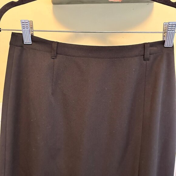 Talbots Vintage 90s Stretch Long Maxi Black tailored skirt sz 4 - Picture 7 of 8